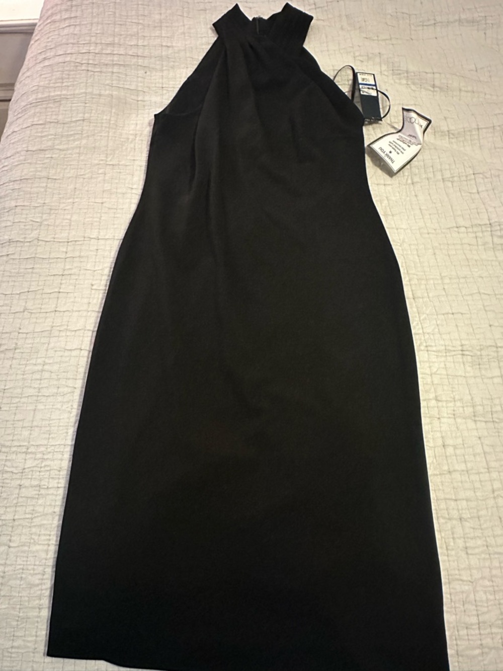 Macy's Black Halter Midi Sheath Dress